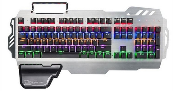 Wired Gaming Mechanical Keyboard With A Mobile Phone Holder And Carpal Support Extremely Fast Green Shaft