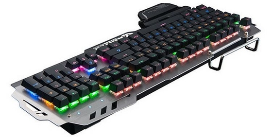 Wired Gaming Mechanical Keyboard With A Mobile Phone Holder And Carpal Support Extremely Fast Green Shaft