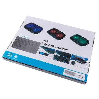 ETEK - Laptop Cooler with Info Screen 4 FANS 17Inch For Big Screen Notebook External Cooling