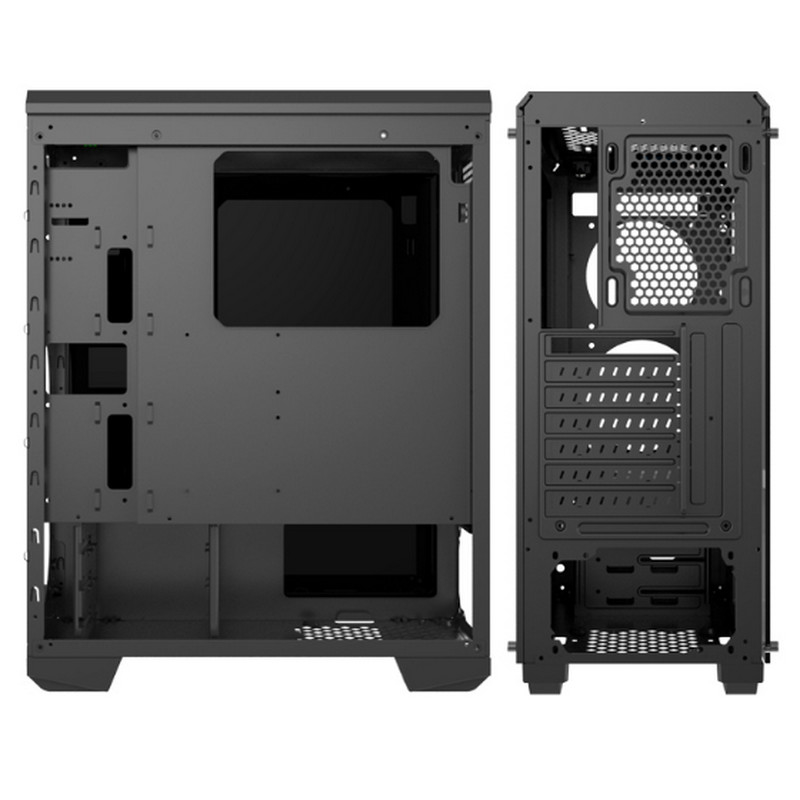 RGB ανεμιστήρας περίπτωσης τυχερού παιχνιδιού περίπτωσης υπολογιστών γραφείου με την μπροστινή περίπτωση επιτροπής ATX δικτύου σιδήρου επιτροπής γυαλιού