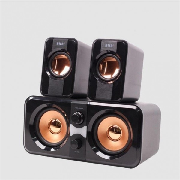 Vintage ενσύρματο υπογούφερ ήχου Surround Hifi 2.1 Σύστημα ηχείων 65dB