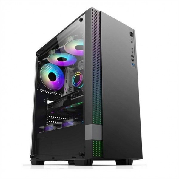 Κεφάλαιο παιχνιδιών PC Mid-Tower ETEK Κεφάλαιο παιχνιδιών PC Mid-Tower ATX Υποστήριξη υπολογιστών 6 ανεμιστήρες ARGB, θραύσιμο γυάλινο πλάι Pandel.