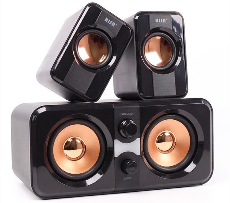 Vintage ενσύρματο υπογούφερ ήχου Surround Hifi 2.1 Σύστημα ηχείων 65dB