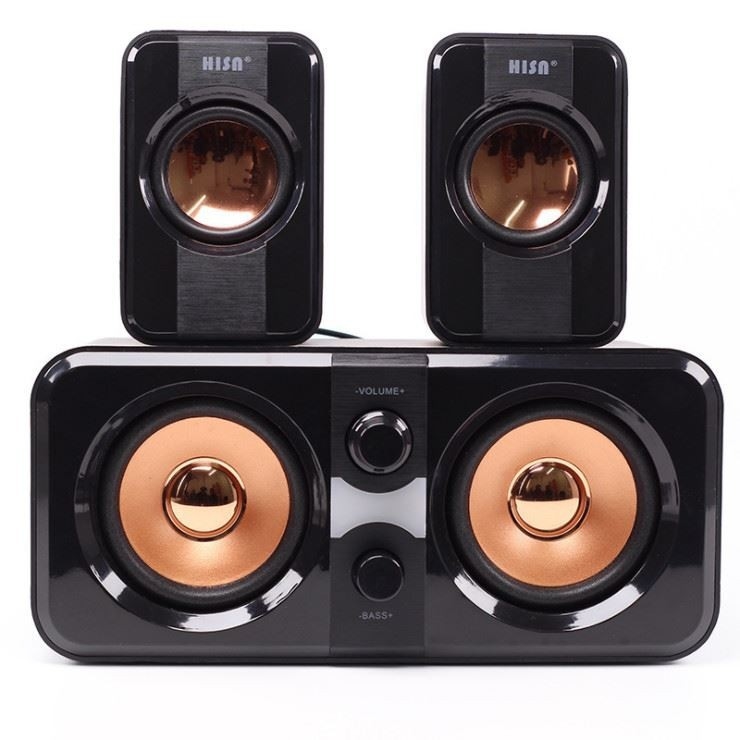 Vintage ενσύρματο υπογούφερ ήχου Surround Hifi 2.1 Σύστημα ηχείων 65dB