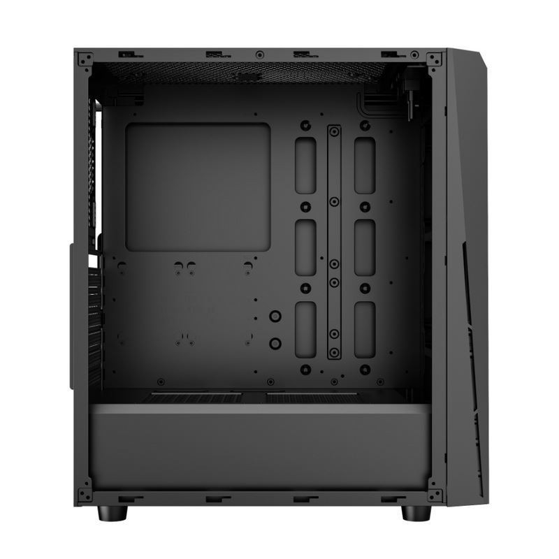 ETEK - PC Mid Tower Case Irregular και Mesh Front Panel με ARGB LED Strip,Εντεμπερισμένο Πίνακα Παράμεσης Γυαλιού,Επάνω Πίνακα I/O