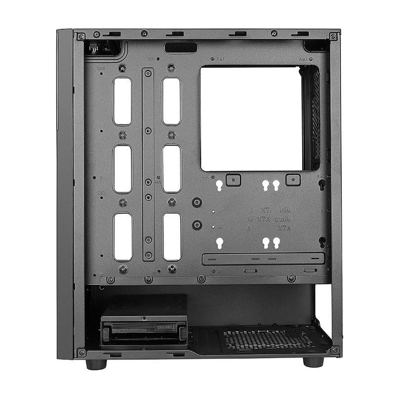 ETEK - PC Mid Tower Case Irregular και Mesh Front Panel με ARGB LED Strip,Εντεμπερισμένο Πίνακα Παράμεσης Γυαλιού,Επάνω Πίνακα I/O