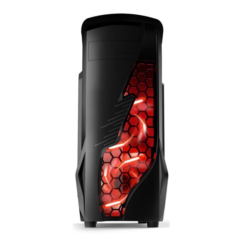 ETEK Airflow ATX Μεσαίος Πύργος με κούφιο και διαφανές μπροστινό πάνελ πλήρης ακρυλικής αριστερής πλευράς