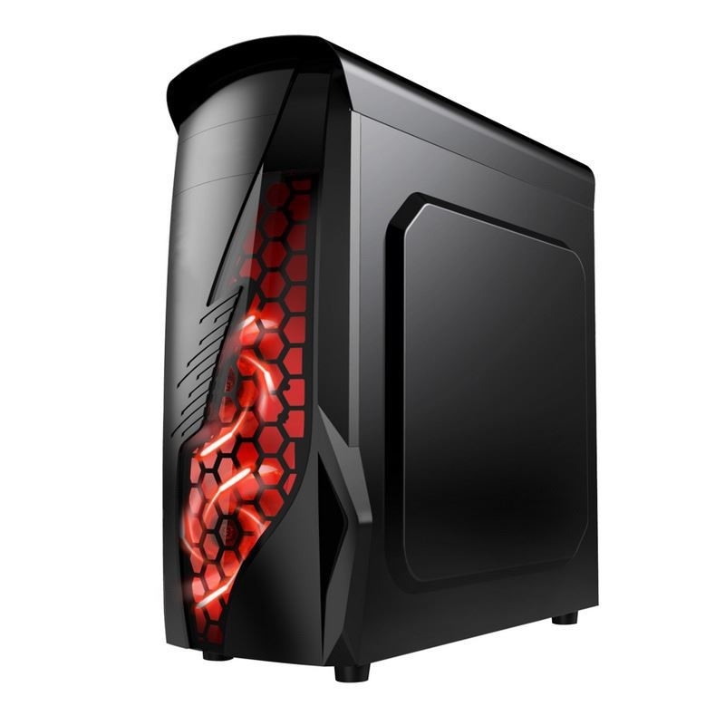 ETEK Airflow ATX Μεσαίος Πύργος με κούφιο και διαφανές μπροστινό πάνελ πλήρης ακρυλικής αριστερής πλευράς