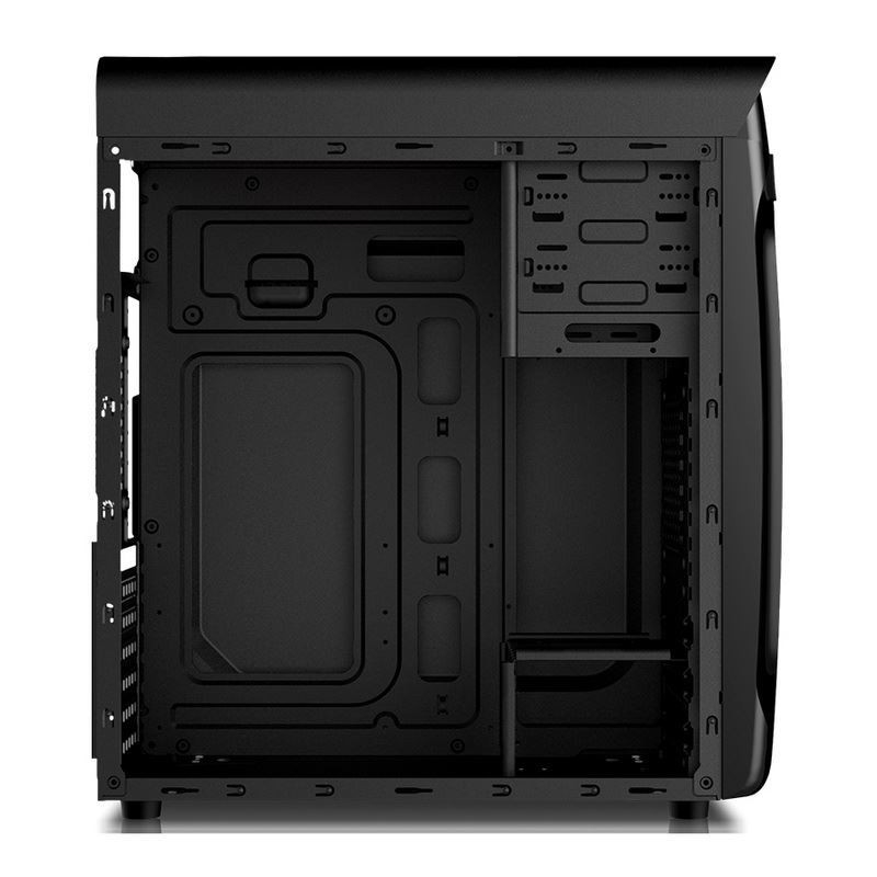 ETEK Airflow ATX Μεσαίος Πύργος με κούφιο και διαφανές μπροστινό πάνελ πλήρης ακρυλικής αριστερής πλευράς