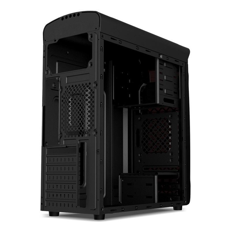 ETEK Airflow ATX Μεσαίος Πύργος με κούφιο και διαφανές μπροστινό πάνελ πλήρης ακρυλικής αριστερής πλευράς