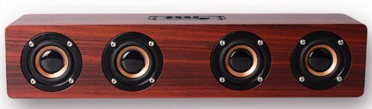 4000mah Ξύλινο Bluetooth ασύρματο ηχείο HIFI Φορητό Music SoundBar AUX Handsfree για τηλεόραση