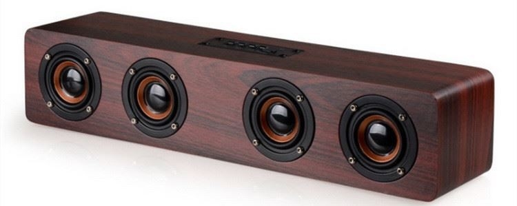 4000mah Ξύλινο Bluetooth ασύρματο ηχείο HIFI Φορητό Music SoundBar AUX Handsfree για τηλεόραση