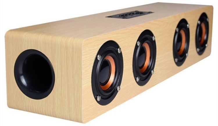 4000mah Ξύλινο Bluetooth ασύρματο ηχείο HIFI Φορητό Music SoundBar AUX Handsfree για τηλεόραση