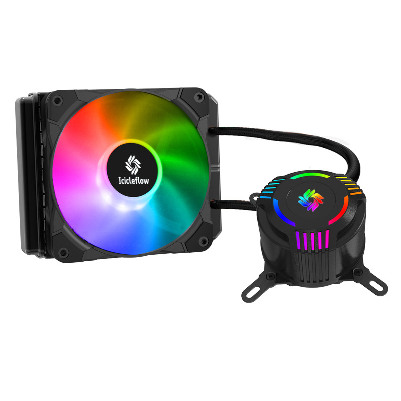 120mm RGB ΚΜΕ υπολογιστών περίπτωσης δοχείων ψύξης αντλία ροής θερμαντικών σωμάτων Leakproof υψηλή για AMD/Intel ΚΜΕ
