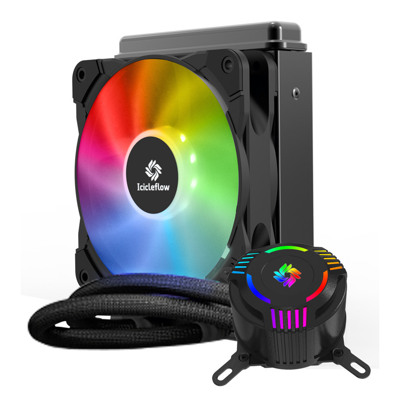 120mm RGB ΚΜΕ υπολογιστών περίπτωσης δοχείων ψύξης αντλία ροής θερμαντικών σωμάτων Leakproof υψηλή για AMD/Intel ΚΜΕ