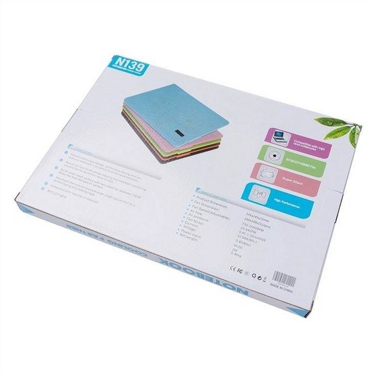 Βάση Ψύξης Laptop ETEK - OEM 2 Ανεμιστήρες Ψύκτρα Notebook Βάση Laptop Air Cooler Pad 4W Διαθέσιμα Πέντε Χρώματα