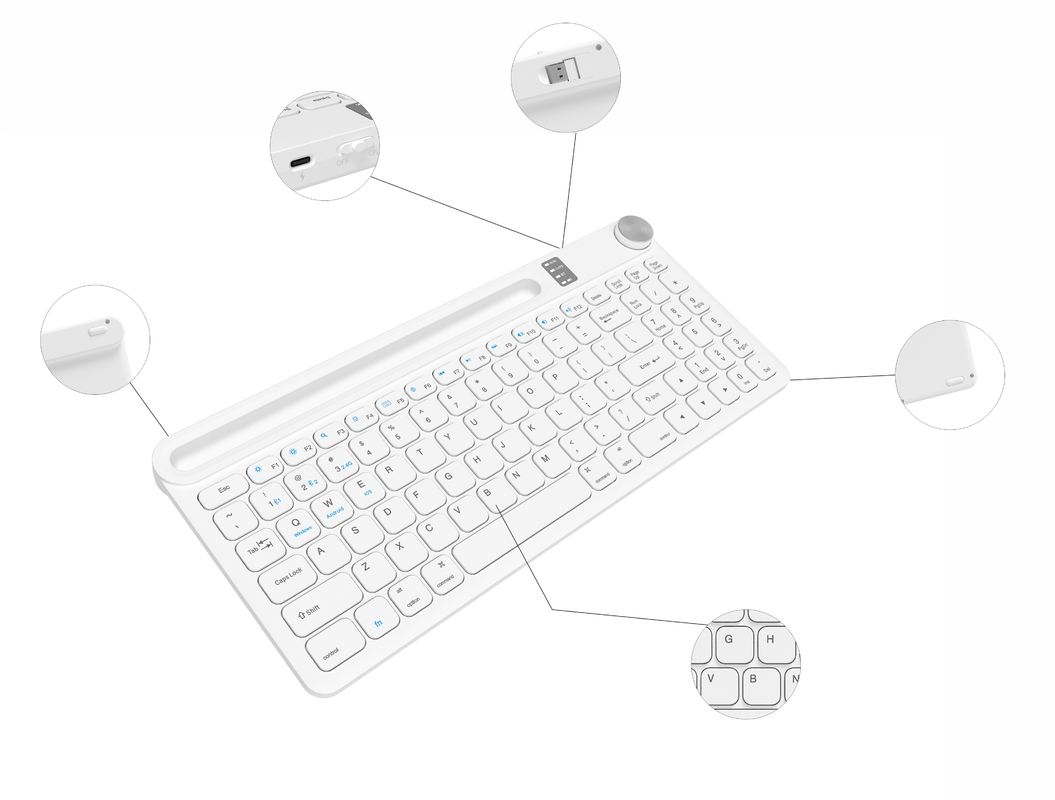 96-κλειδί Bluetooth πληκτρολόγιο 3.0 ή 5.0 Φορητό για συχνή χρήση κινητών με ταμπλέτες ή φορητούς υπολογιστές