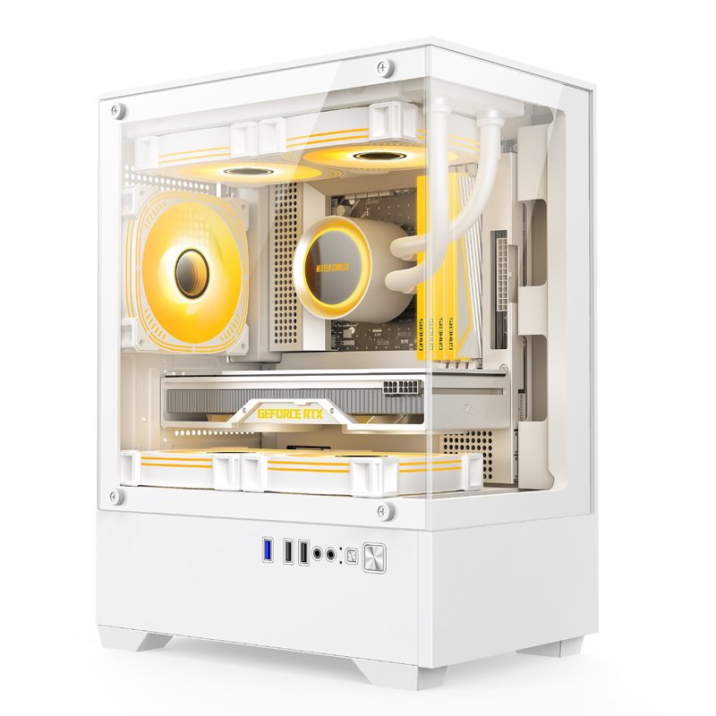 Micro-ATX ITX PC Gaming Case 1 HDD Bay 1 SSD Drive Bay και τα δύο Μαύρα λευκά χρώματα