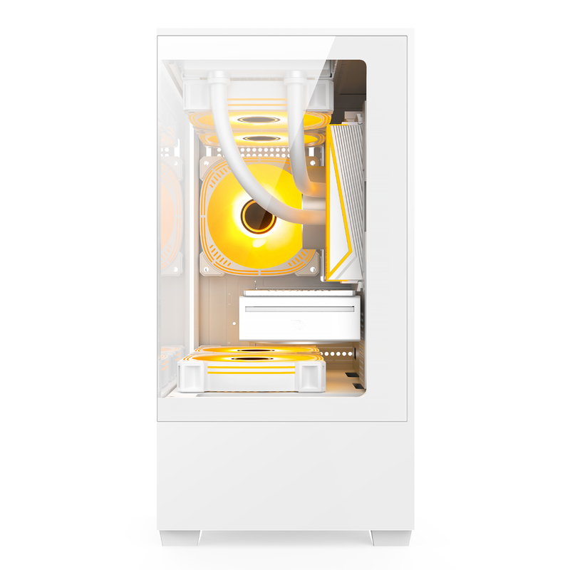 Micro-ATX ITX PC Gaming Case 1 HDD Bay 1 SSD Drive Bay και τα δύο Μαύρα λευκά χρώματα