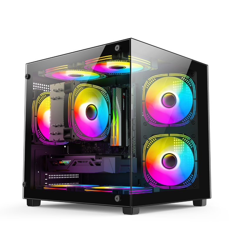 Μικρο-ATX / ITX PC Case Awesome Heat Dissipation Υποστηρίζει Πολλά Διαφορετικά Εγκαταστήματα Εργατικού για Επαγγελματίες Παικτών