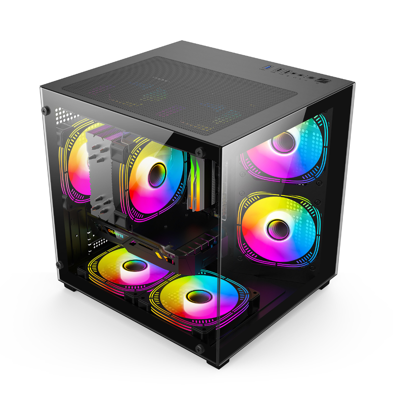 Μικρο-ATX / ITX PC Case Awesome Heat Dissipation Υποστηρίζει Πολλά Διαφορετικά Εγκαταστήματα Εργατικού για Επαγγελματίες Παικτών