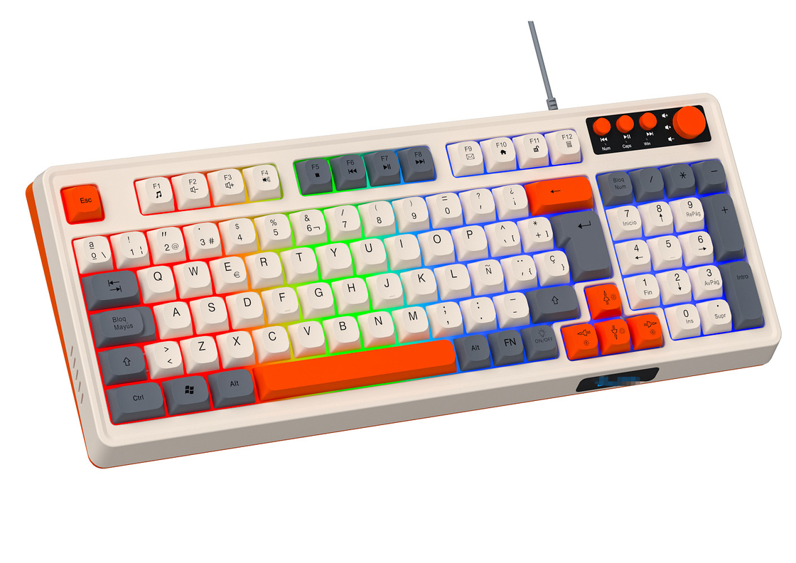 94+4 PCs Πλακέτα πολυμέσων Led Rainbow Backlit Πλακέτο πολυμέσων παιχνιδιών για παιχνίδια