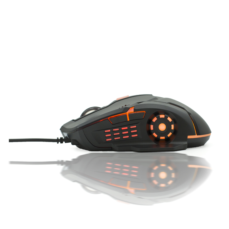 Ελαφρύ ποντίκι παιχνιδιών με LED 6D με πολυ-DPI για gamers εργαζόμενοι γραφείου σχεδιαστές