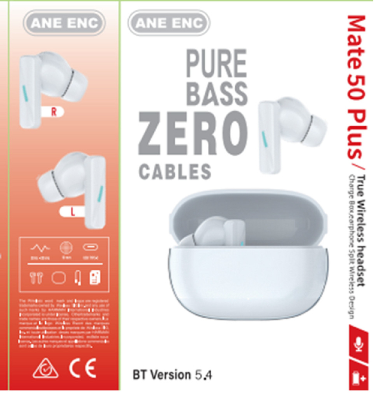 ANC και ENC F10 σύνθετη μεμβράνη Bluetooth 5.4 ακουστικό Banzai κεραία διπλές μπαταρίες για επιχειρηματίες