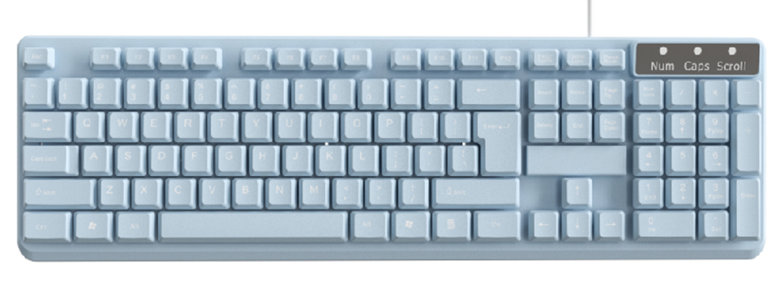 104-κλειδί Διαμόρφωση Carbon Film Key 376g Αδιάβροχο υλικό HIPS Plug-and-play USB Προσαρμόσιμο για υπαλλήλους γραφείου