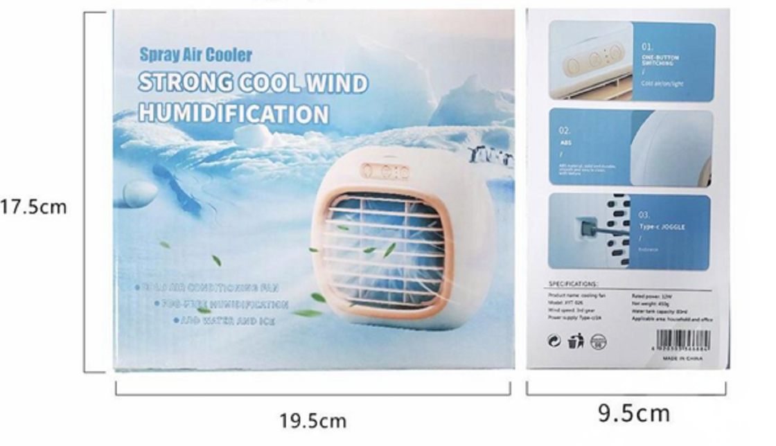 1500mAh μπαταρία προσφέρει μακρά διάρκεια ζωής υλικό ABS ανθεκτικό στις πτώσεις 80ml δεξαμενή νερού παρέχει παρατεταμένη ψύξη