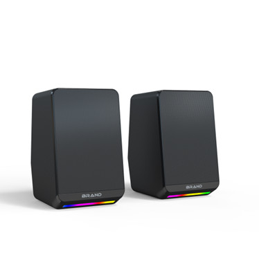 3W RMS Power Δύο 2 ιντσών ηχεία SNR >30dB 0,46kg RGB φωτισμός Εσωτερικός έλεγχος όγκου 5V DC εισροή για επιτραπέζιο υπολογιστή