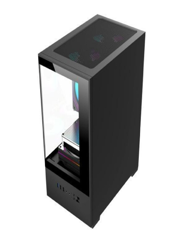 Υποστηρίζει MicroATX/MiniITX Μητρικές πλάκες Κάτω HDD + Διαμέρισμα ρεύματος για SSD Δύο αποθήκευση 5 ταχυτήτων ανεμιστήρα με 3D σχεδιασμό αεραγωγού