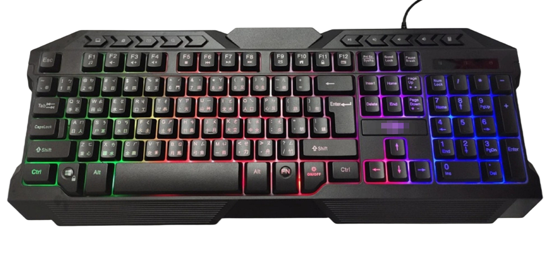 19 πλήκτρα Χωρίς Punch+tri Χρωματικό φως πίσω από το Esports Grade Response black Matte Top Cover Keyboards Mouse Combos με πολύχρωμες πλωτές θέσεις πλήκτρων