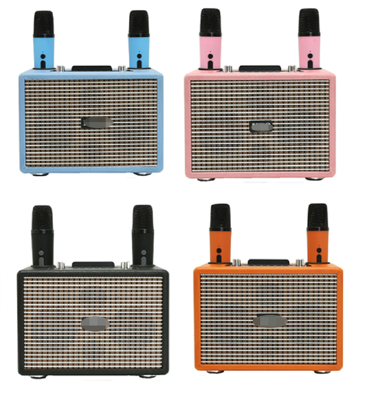 ETEK Δύο LTK53101 ενισχυτές με 3 ιντσών Full-Range ηχεία 40mm Tweeter και Δύο ασύρματα μικρόφωνα Home Karaoke ηχείο