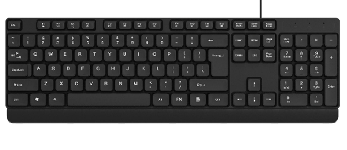 104-κλειδί Wired Multimedia Keyboard Μαύρο Αδιάβροχο HIPS πλαστικό USB Plug-and-play Προσαρμόσιμη εκτύπωση λογότυπου.