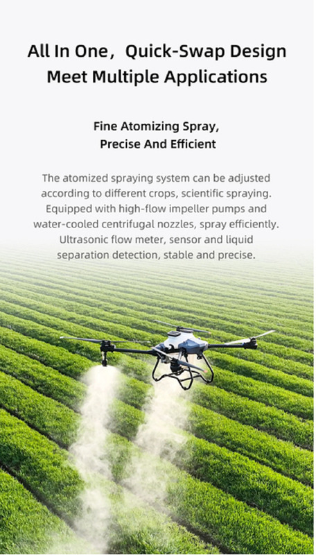 Z50P 50kg Load Agricultural Drones Solution υπό τη σειρά Z εξοπλισμένο με αντλίες με μεγάλη ροή και υδατοψυγμένο φυγοκεντρικό
