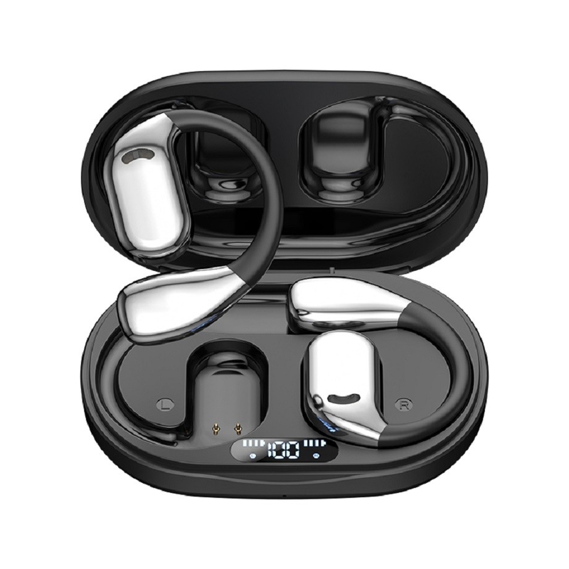 Ακουστικά Bluetooth 5.4 TWS, Titanium Composite Διαφράγματος Ηχείο, 6H Playtime με 300mAh θήκη φόρτισης, Ψηφιακή οθόνη μπαταρίας.