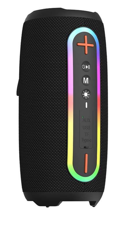 Bluetooth 5.3 2 * 10W Ηχεία 2400mAh μπαταρία με φόρτιση τύπου-C RGB φωτισμός περιβάλλοντος Lanyard