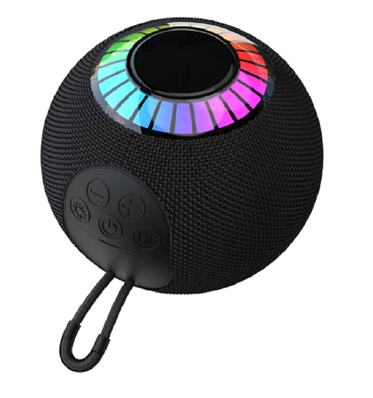 Φορητό ηχείο Bluetooth 5.3 με φωτισμό RGB, μπαταρία 1200mAh, φόρτιση Type-C, έως 6 ώρες αναπαραγωγής. Υποστηρίζει AUX/TF/FM/USB