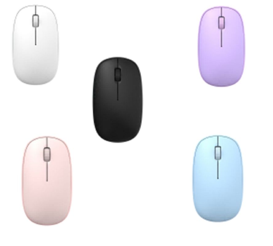 Ασύρματο ποντίκι ETEK 2.4G 1200DPI Κλικ 5 χρωματικές επιλογές 1 μπαταρία AA Λευκό Ροζ Μωβ Μπλε Μαύρο