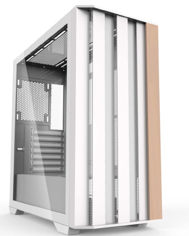 Θήκη Gaming SPCC+ABS+Ξύλινη Δομή Μπροστά Διπλό USB 1.0+USB 3.0+Type-C Τριπλή Υδρόψυξη