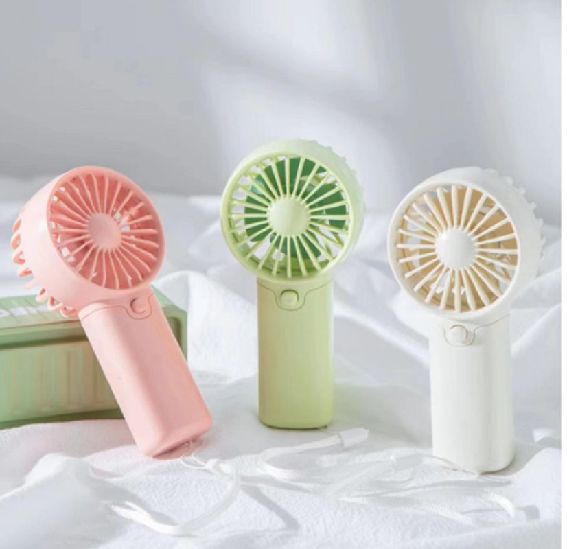 Φορητό ανεμιστηράκι μπαταρίας AAA 2W Σώμα ABS Μέγεθος 6*3.7*12.5cm Βάρος 53.7g Ελαφρύ Με κορδόνι Πράσινο Κόκκινο Λευκό