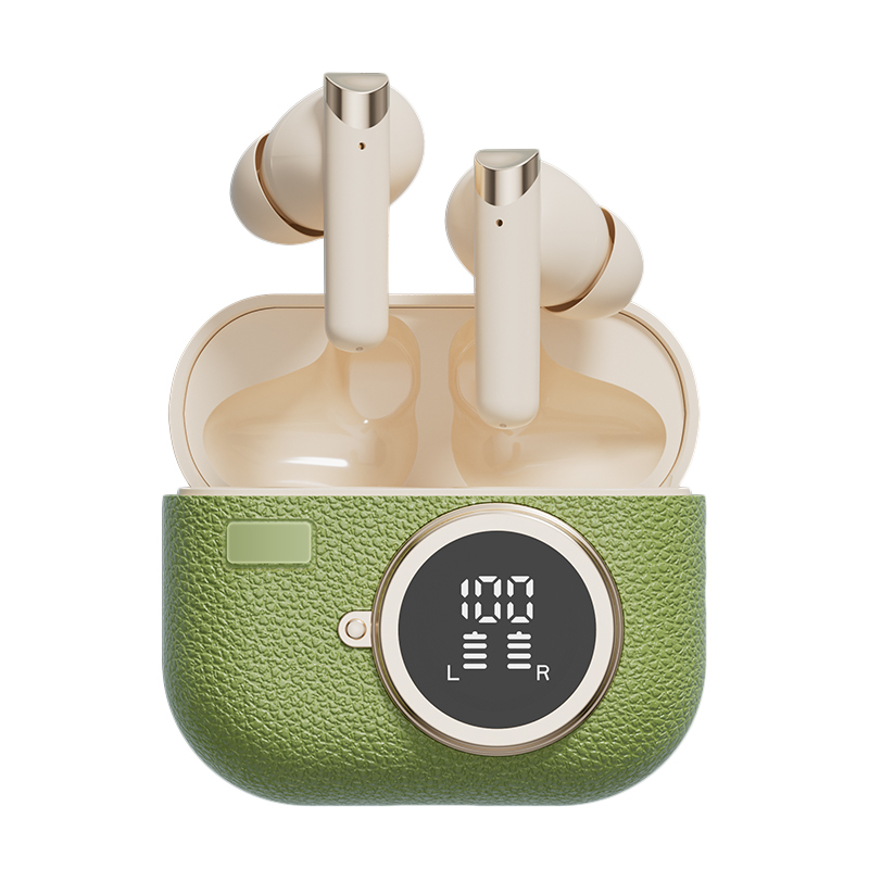 Ασύρματα ακουστικά ETEK, ακουστικά Bluetooth 5.4 ANC, ηχείο F10, θήκη 300mAh, ταχεία φόρτιση τύπου-C ((καφέ/πλούσιο/πράσινο)