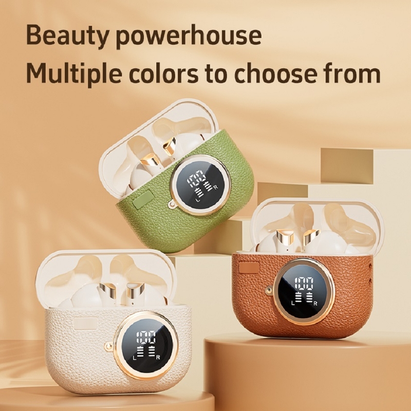 Ασύρματα ακουστικά ETEK, ακουστικά Bluetooth 5.4 ANC, ηχείο F10, θήκη 300mAh, ταχεία φόρτιση τύπου-C ((καφέ/πλούσιο/πράσινο)
