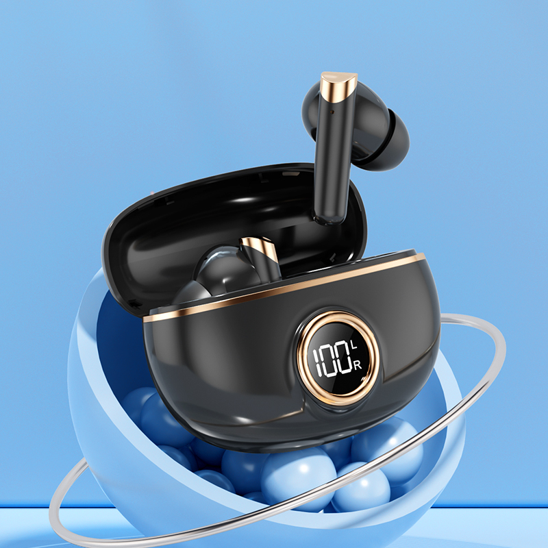 ETEK Plated Bluetooth 5.4 TWS ακουστικά με F10,25mAh ακουστικό κύτταρο + 230mAh θήκη (προστατευτική επιφάνεια),2-3h χρόνος κλήσης.