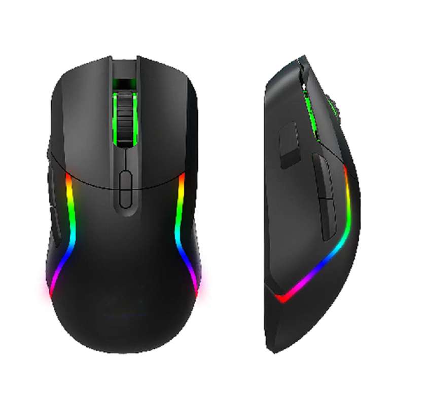 Αυτό το 2.4G ασύρματο + Bluetooth RGB Gaming ποντίκι με 8 κουμπιά, 1200-3200DPI ρύθμιση,3Η μπαταρία.7V/600mA