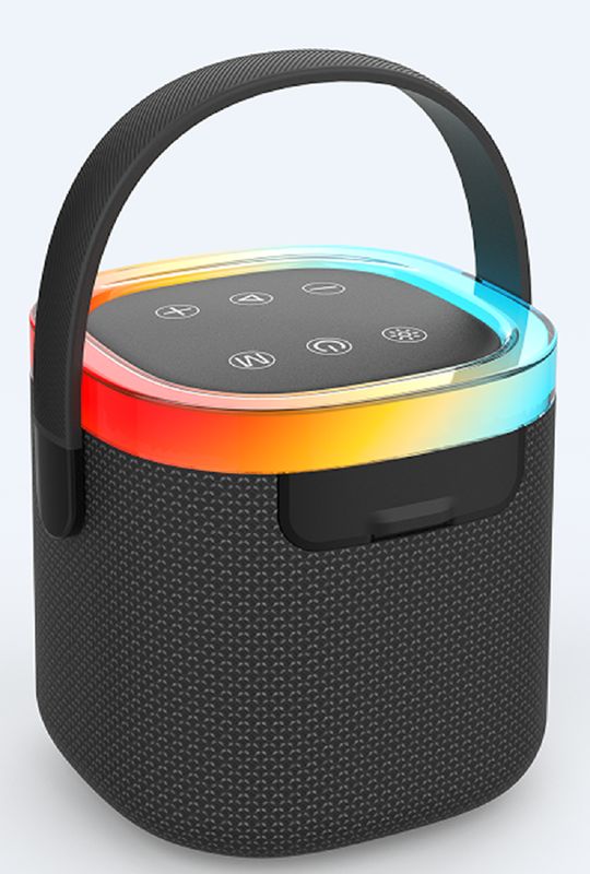 66mm 10W Αδιάβροχος ηχείο με IPX5 βαθμολογία μεταφοράς χειριστή 1800mAh μπαταρία AUX / TF / USB / FM 4-τρόπος αναπαραγωγή / κλήση