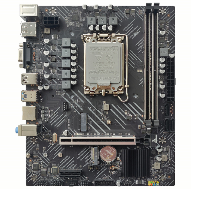 ETEK H610 Μικρο-ATX μητρική πλακέτα για LGA1700 CPUs DDR4 Διπλό κανάλι PCIe 4.0 x16 Slot DP+HDMI+VGA Προαιρετικές εξόδους