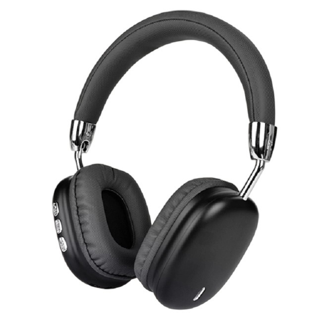 Ακουστικά Bluetooth V5.3 - Οδηγοί 40mm Μπαταρία 200mAh 6 Ώρες Αναπαραγωγής σε Μαύρο Ασημί και Ροζ