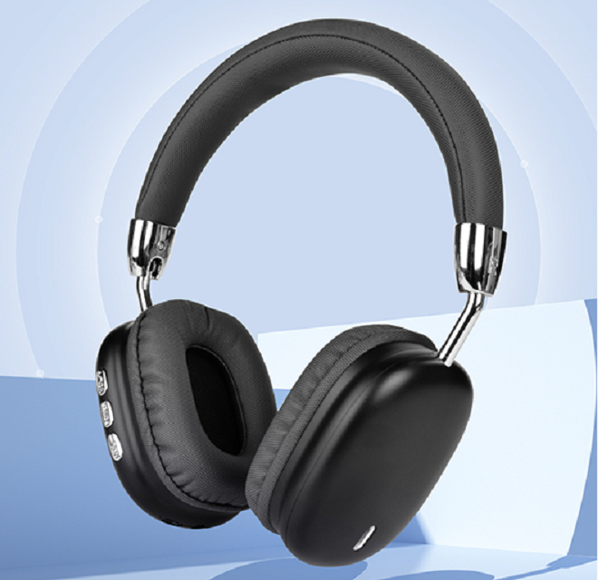 Ακουστικά Bluetooth V5.3 - Οδηγοί 40mm Μπαταρία 200mAh 6 Ώρες Αναπαραγωγής σε Μαύρο Ασημί και Ροζ
